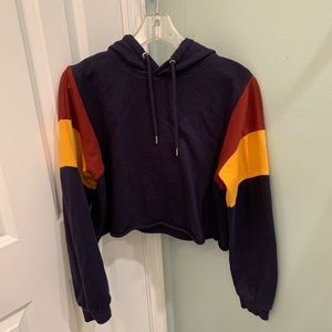 Garage cropped striped sweatshirt